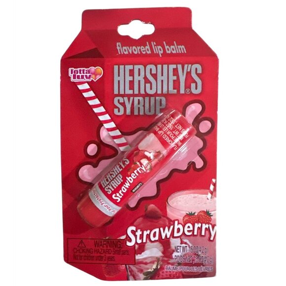 Lotta Luv Hersheys Syrup Strawberry Flavored Lip Balm 0.14 Oz @2011 Collectible - Picture 1 of 2